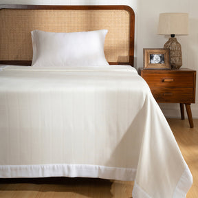 Bamboo Eco Friendly Soft Blanket/Bed Cover/Multi Cover Serene Haven Erika Off White