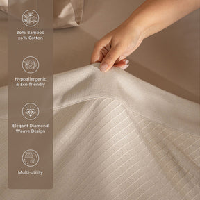 Bamboo Eco Friendly Soft Blanket/Bed Cover/Multi Cover Serene Haven Highlawn Grey