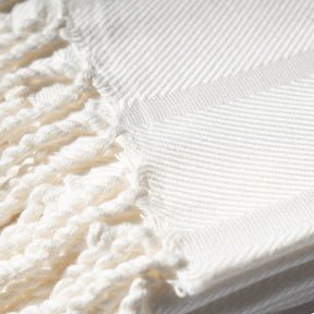 Bamboo Throw Super Soft and Hypoallergic & Eco Freindly Serene Haven Erika Off White