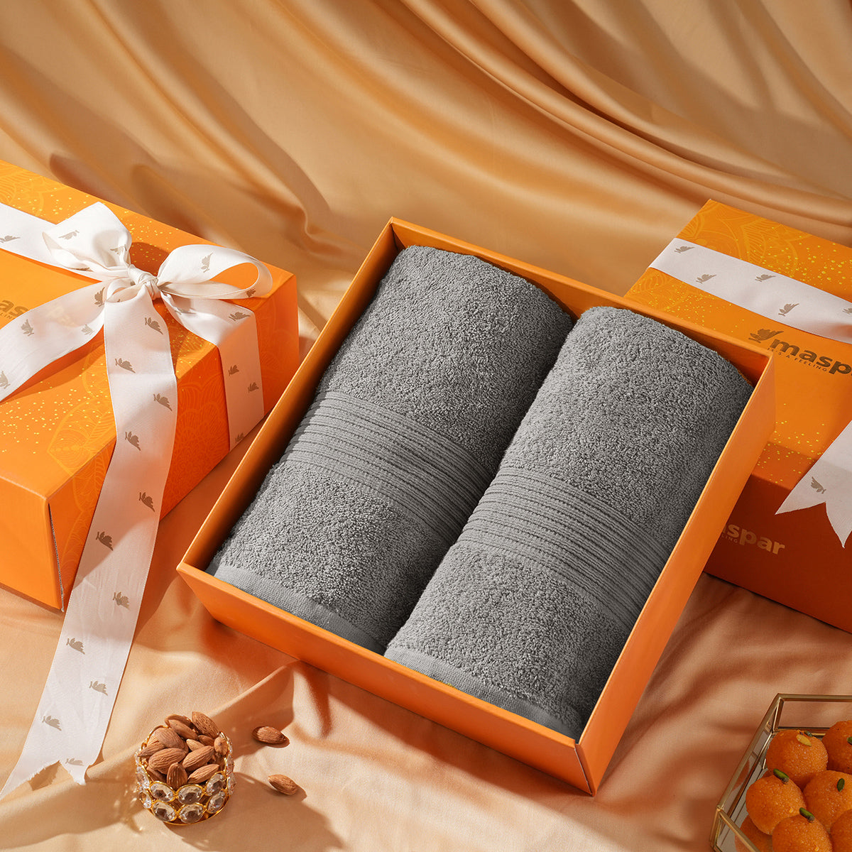 Bath Set 3 Pcs Ideal For Gifting Jeneth Ash Grey