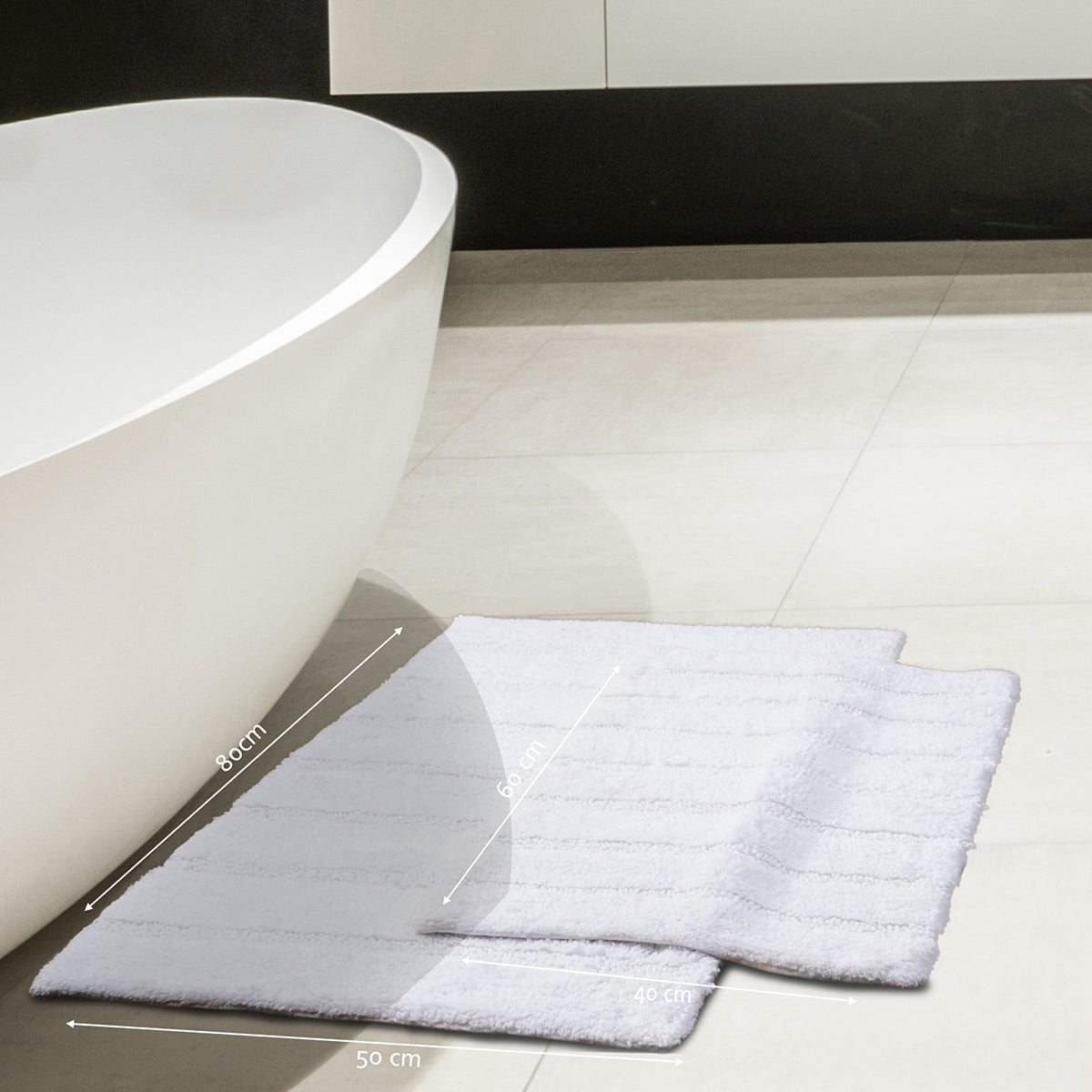 Outline Mop Tufted 100% Cotton 1PC Bath Mat