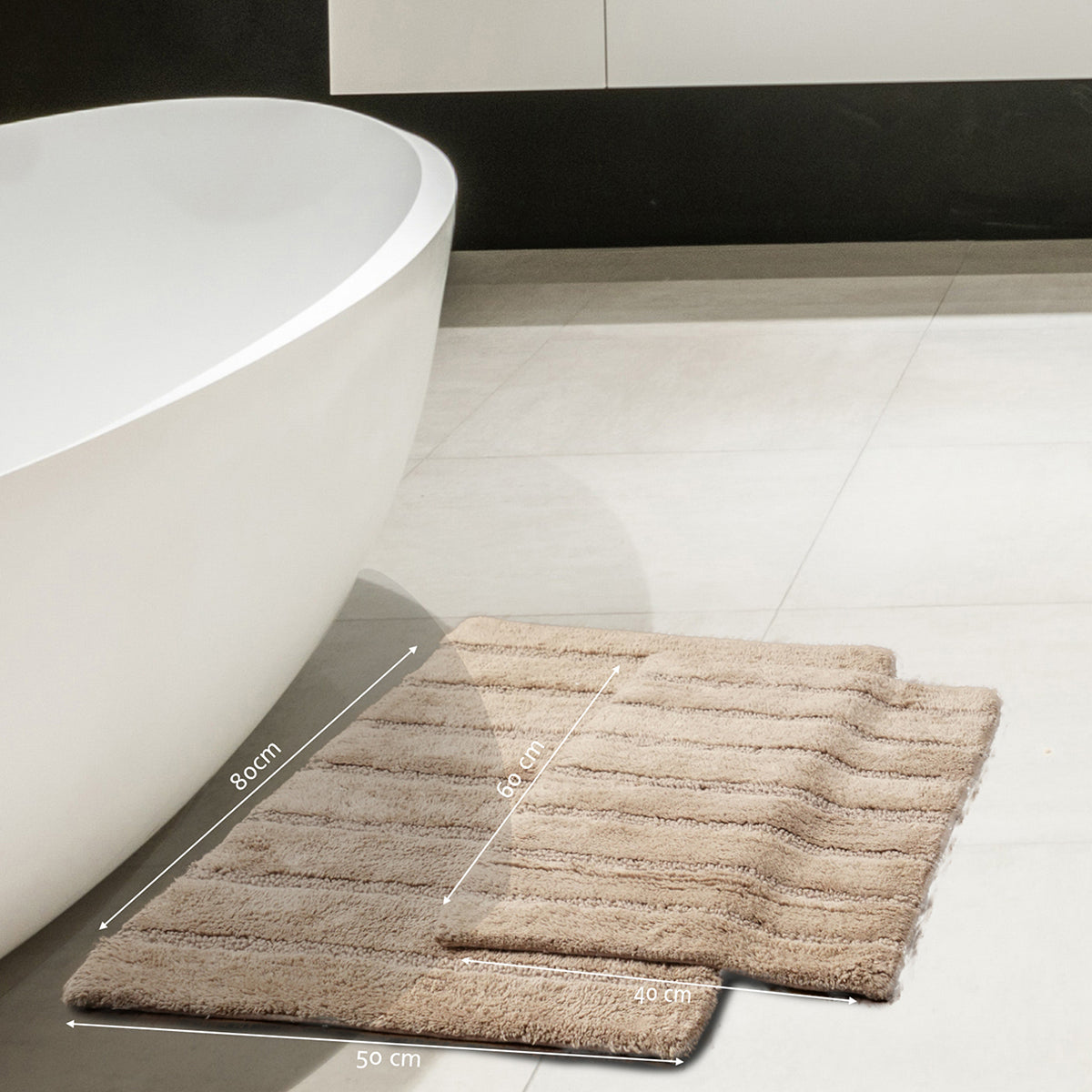 Outline Mop Tufted 100% Cotton 1PC Bath Mat