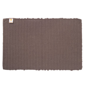 Corded Stripe Anti Skid Solid Pewter Bath Mat