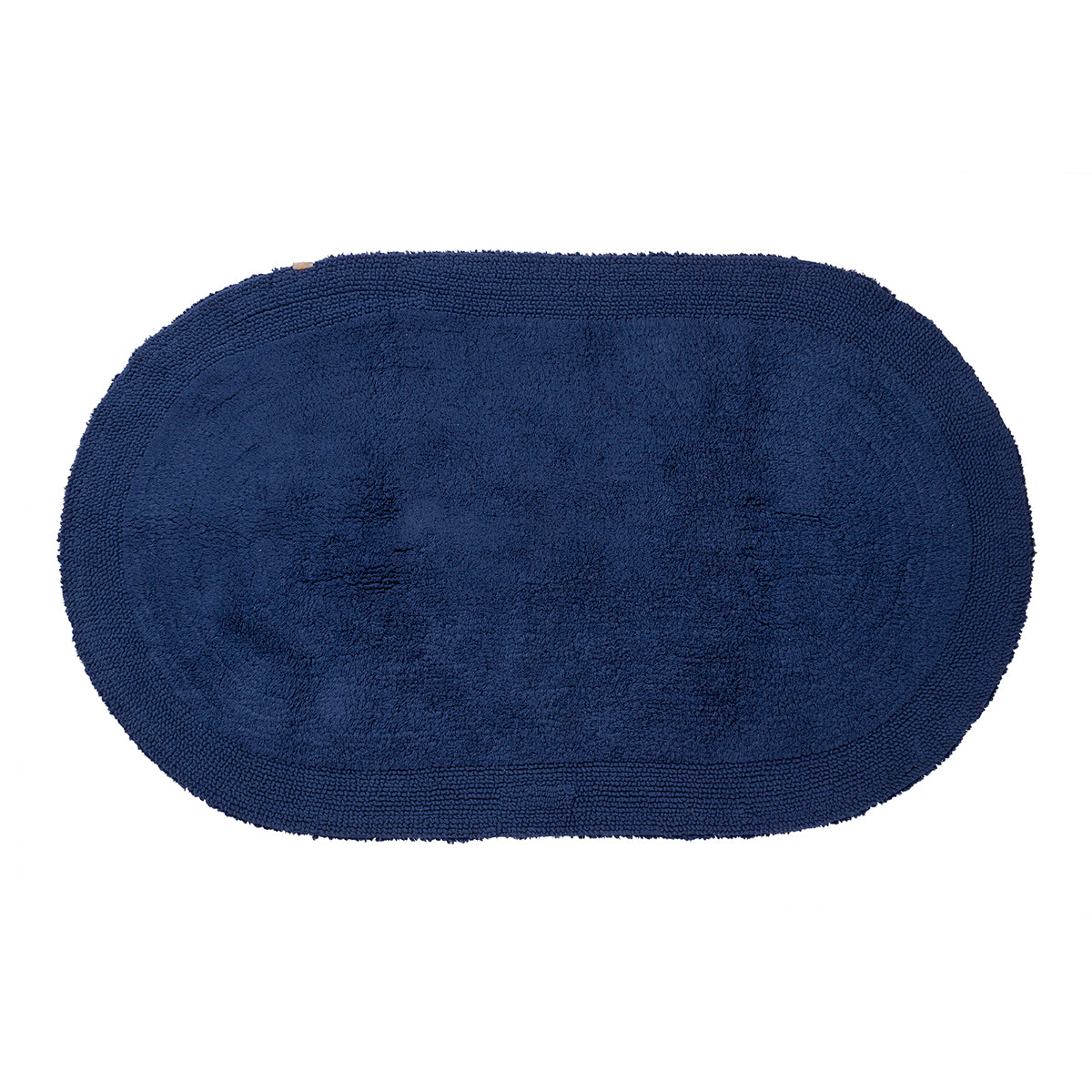 Grassy Ground Soft Reversible Solid Luxurious Navy Bath Mat
