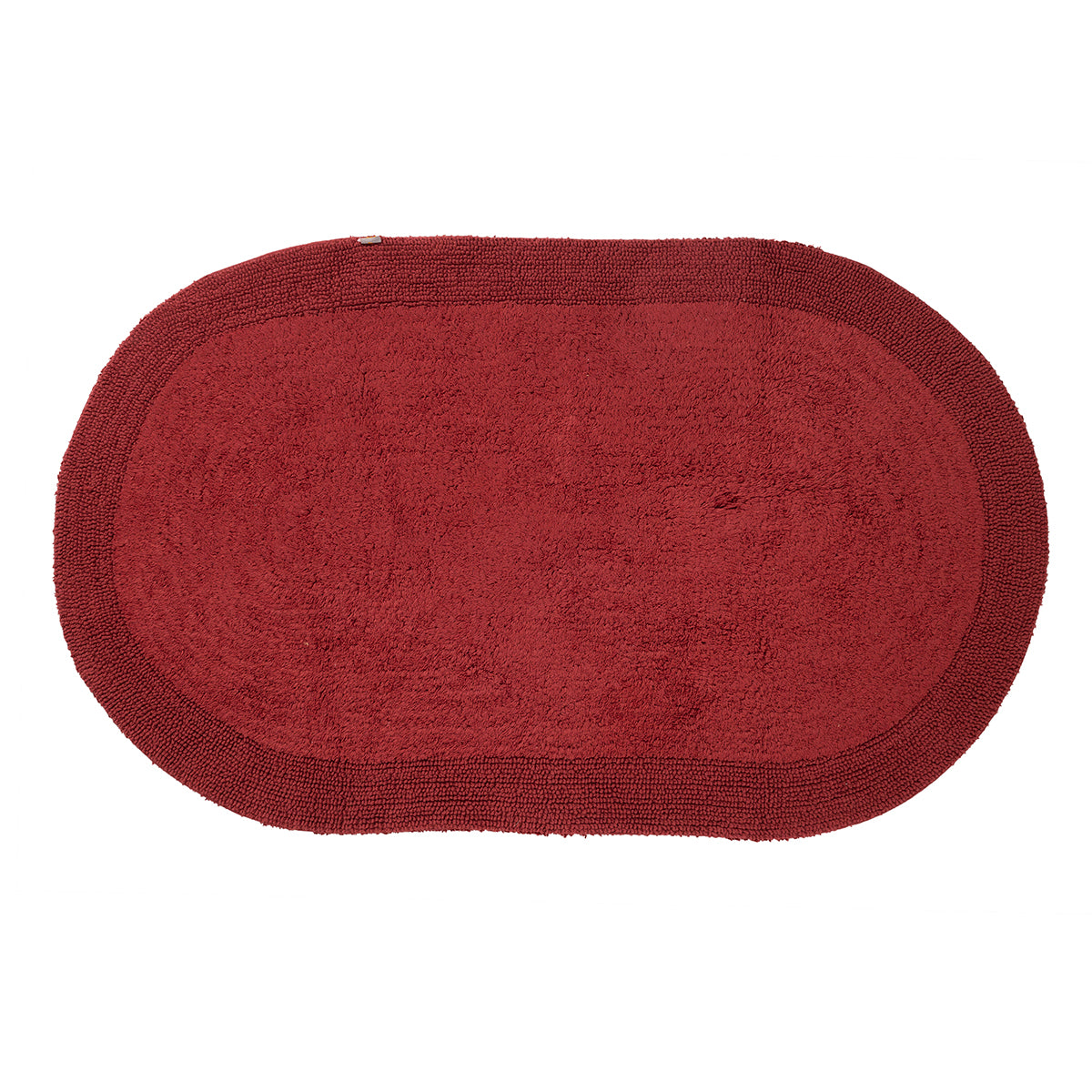 Grassy Ground Soft Reversible Solid Luxurious Bordeaux Bath Mat