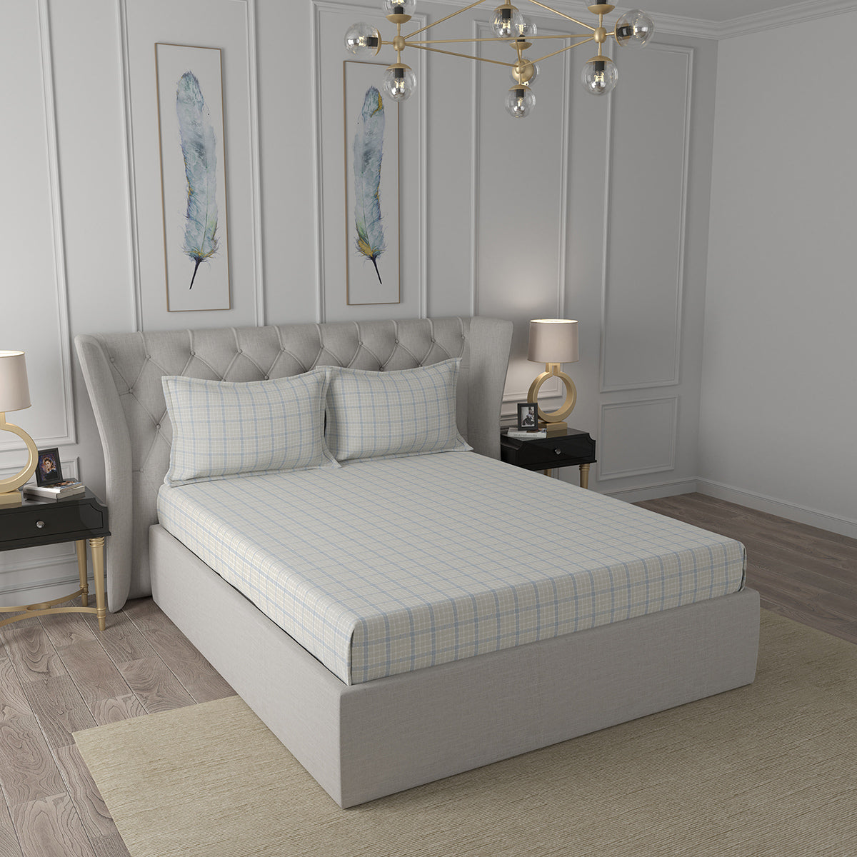 Bed Bath Set 6 Pcs Ideal For Gifting Adrian Blue