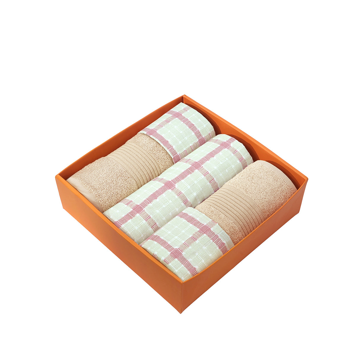 Bed Bath Set 6 Pcs Ideal For Gifting Adrian Red