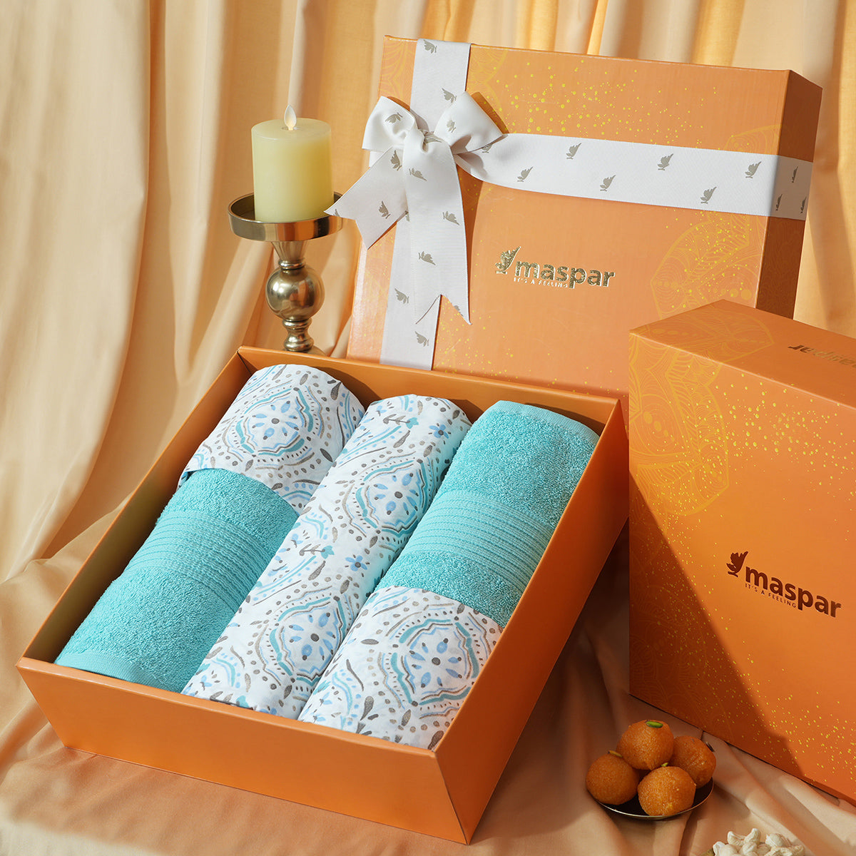 Bed Bath Set 6 Pcs Ideal For Gifting Avery Blue