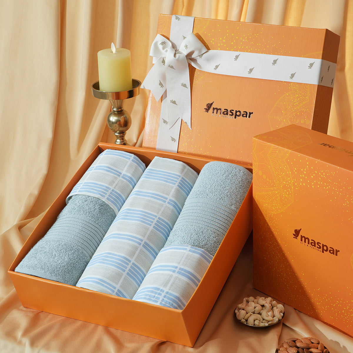 Bed Bath Set 6 Pcs Ideal For Gifting Berne Blue