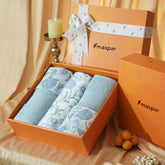 Bed Bath Set 6 Pcs Ideal For Gifting Blooming Petals Blue