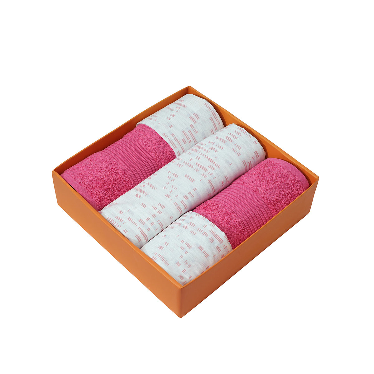Bed Bath Set 6 Pcs Ideal For Gifting Canopus Red