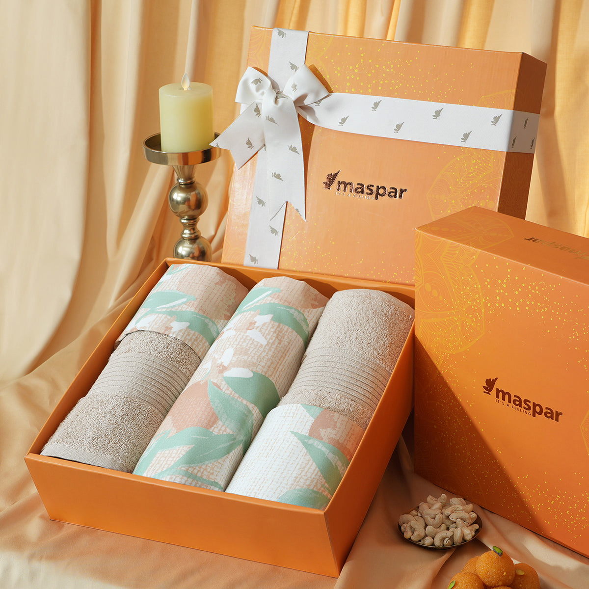 Bed Bath Set 6 Pcs Ideal For Gifting Colorsplash Peach