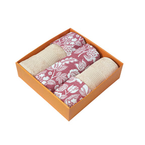Bed Bath Set 6 Pcs Ideal For Gifting Cordelia Rust