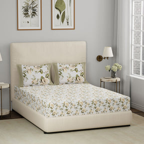 Bed Bath Set 6 Pcs Ideal For Gifting Distressed Flora Beige