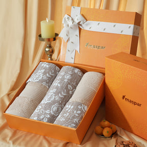 Bed Bath Set 6 Pcs Ideal For Gifting Enchant Brown