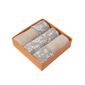 Bed Bath Set 6 Pcs Ideal For Gifting Enchant Brown