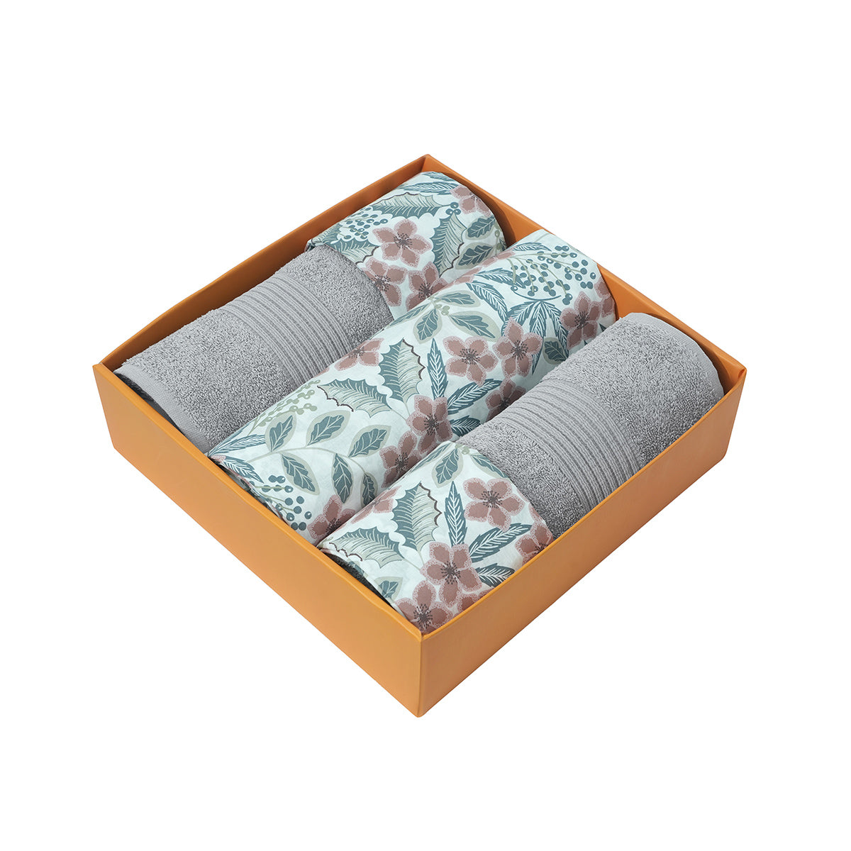 Bed Bath Set 6 Pcs Ideal For Gifting Fleur Essence Red