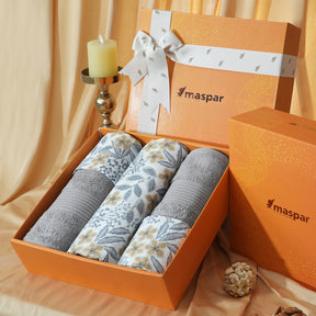 Bed Bath Set 6 Pcs Ideal For Gifting Fleur Essence Yellow