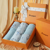 Bed Bath Set 6 Pcs Ideal For Gifting Florate Blue