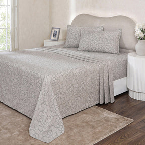 Bed Bath Set 6 Pcs Ideal For Gifting Florique Beige