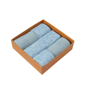 Bed Bath Set 6 Pcs Ideal For Gifting Florique Blue