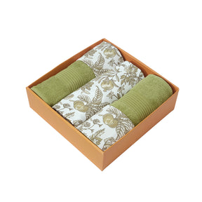 Bed Bath Set 6 Pcs Ideal For Gifting Fruity Foliage Mustard