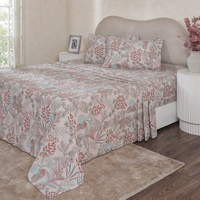 Bed Bath Set 6 Pcs Ideal For Gifting Garden Muse Red