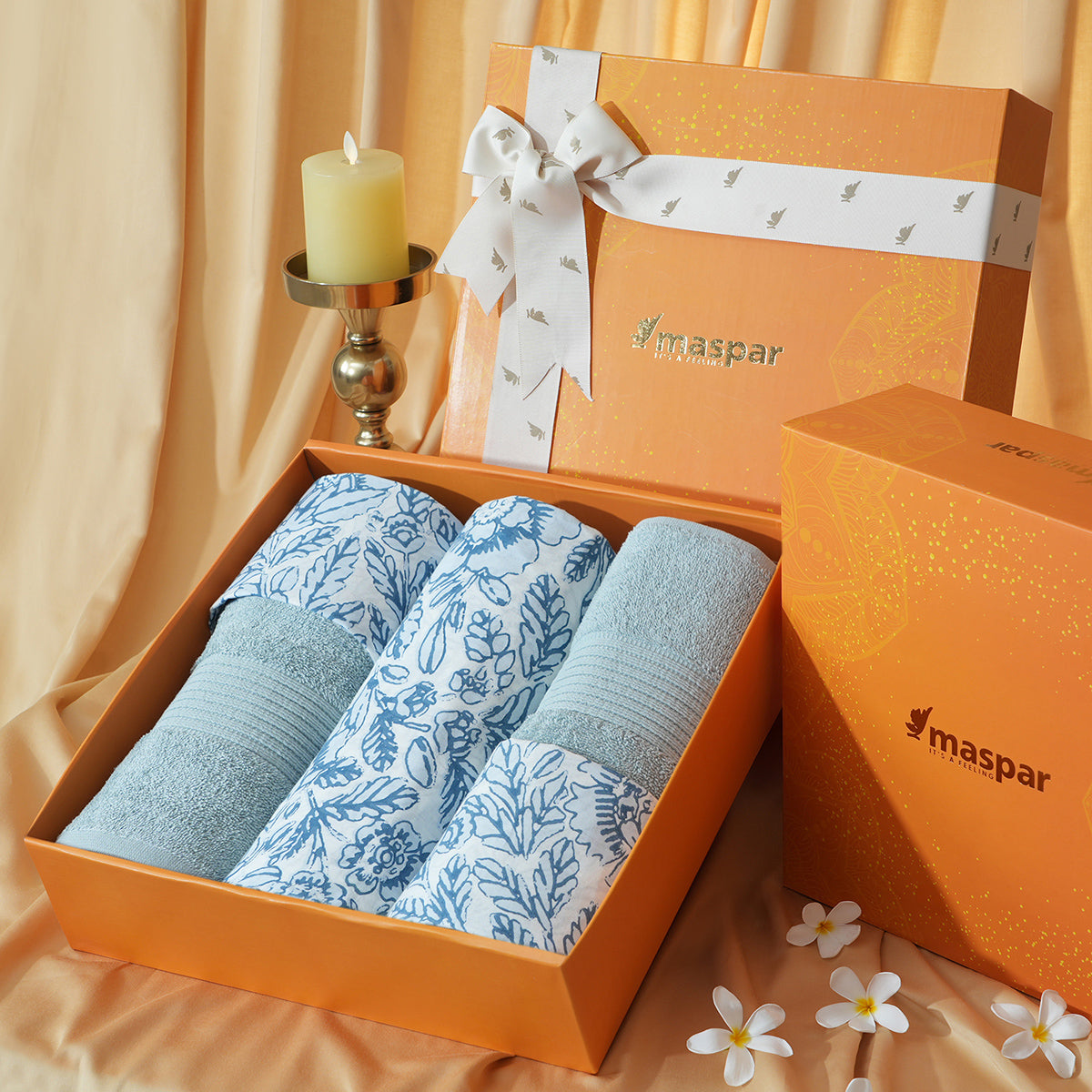 Bed Bath Set 6 Pcs Ideal For Gifting Henley Blue