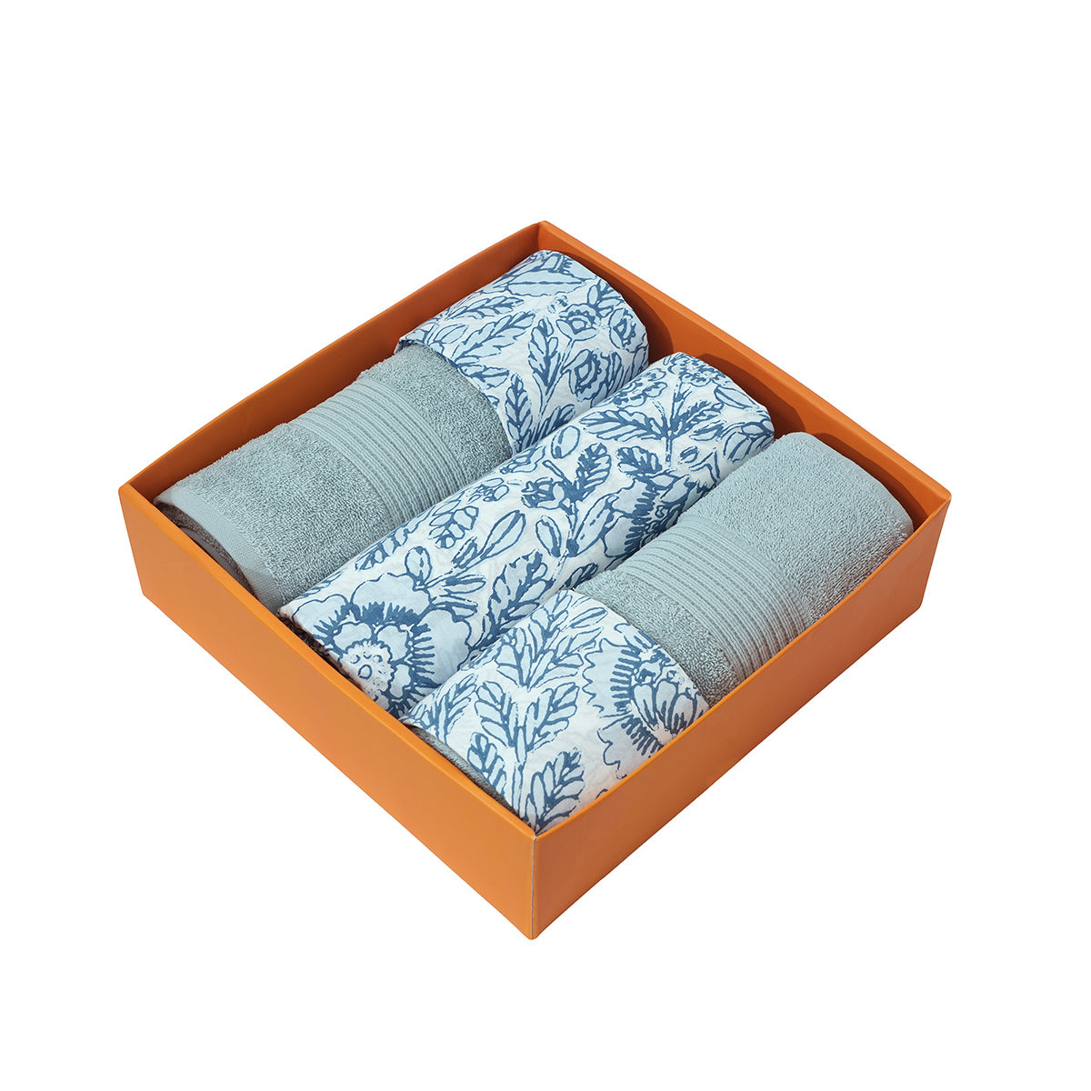 Bed Bath Set 6 Pcs Ideal For Gifting Henley Blue