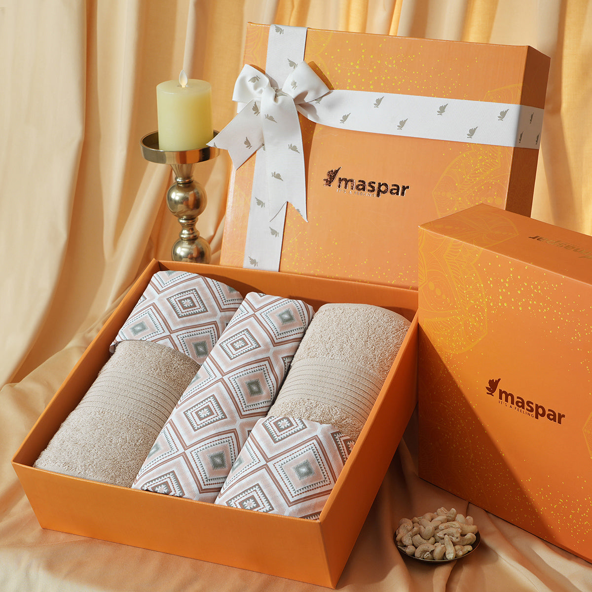 Bed Bath Set 6 Pcs Ideal For Gifting Jude Peach