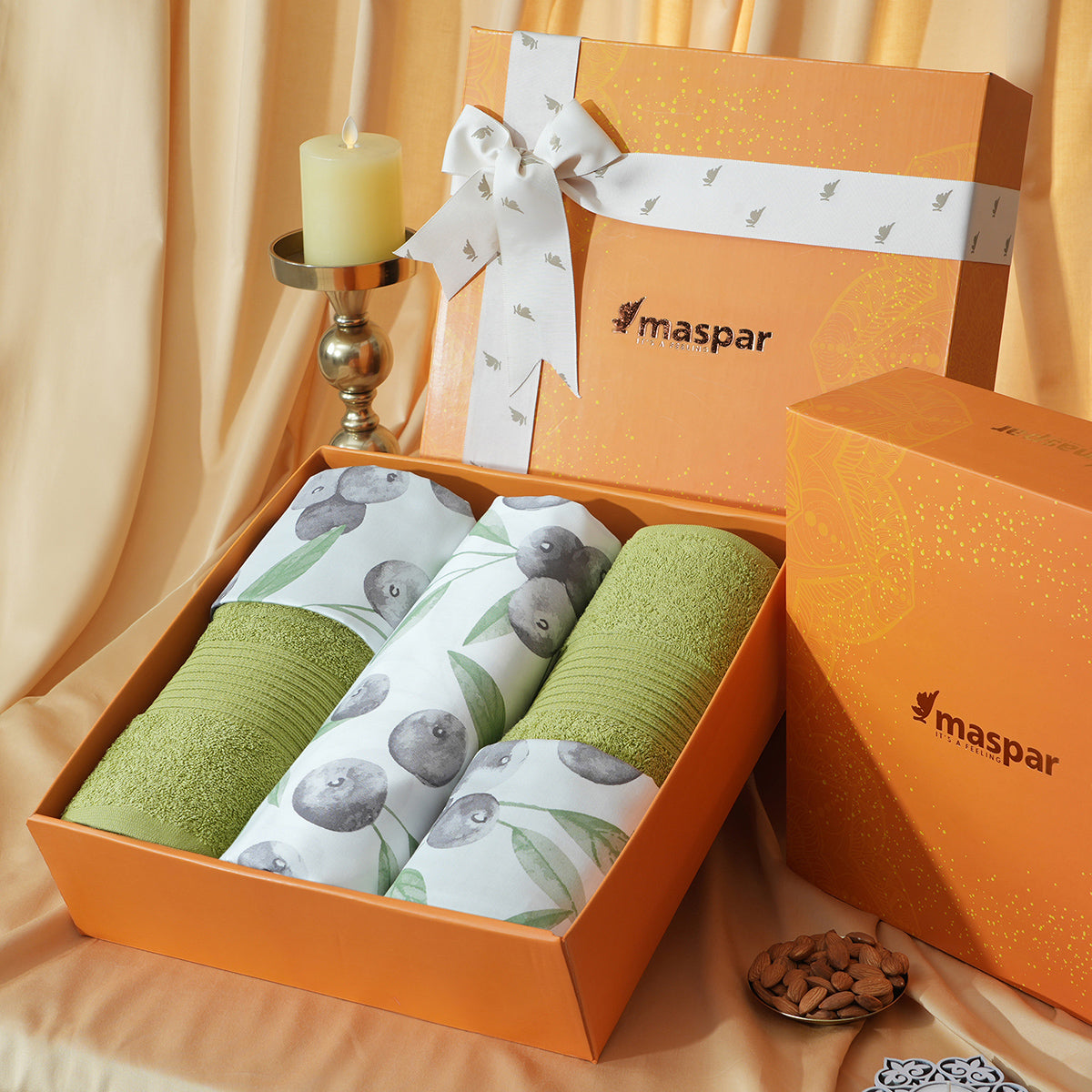 Bed Bath Set 6 Pcs Ideal For Gifting Myrtille Green