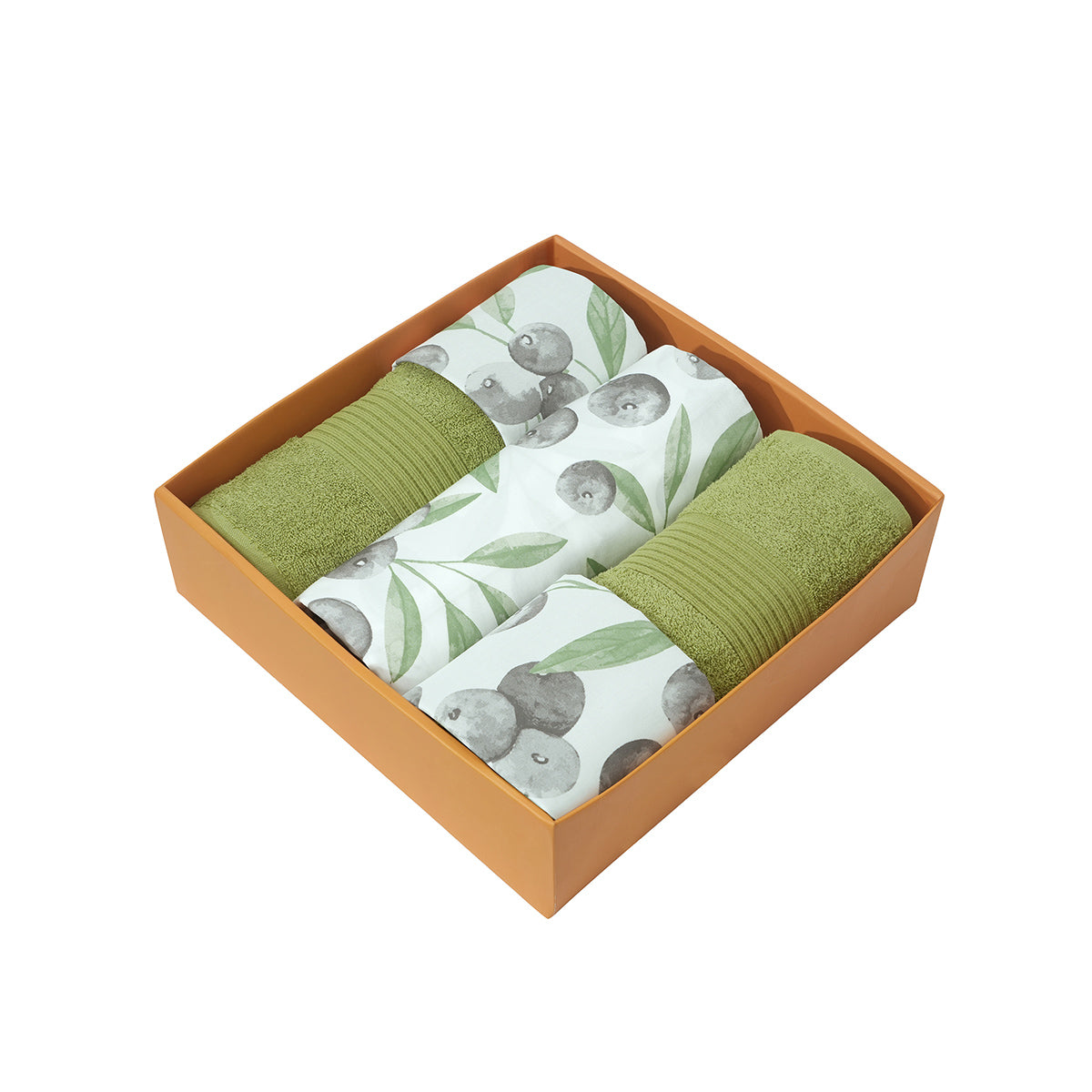 Bed Bath Set 6 Pcs Ideal For Gifting Myrtille Green
