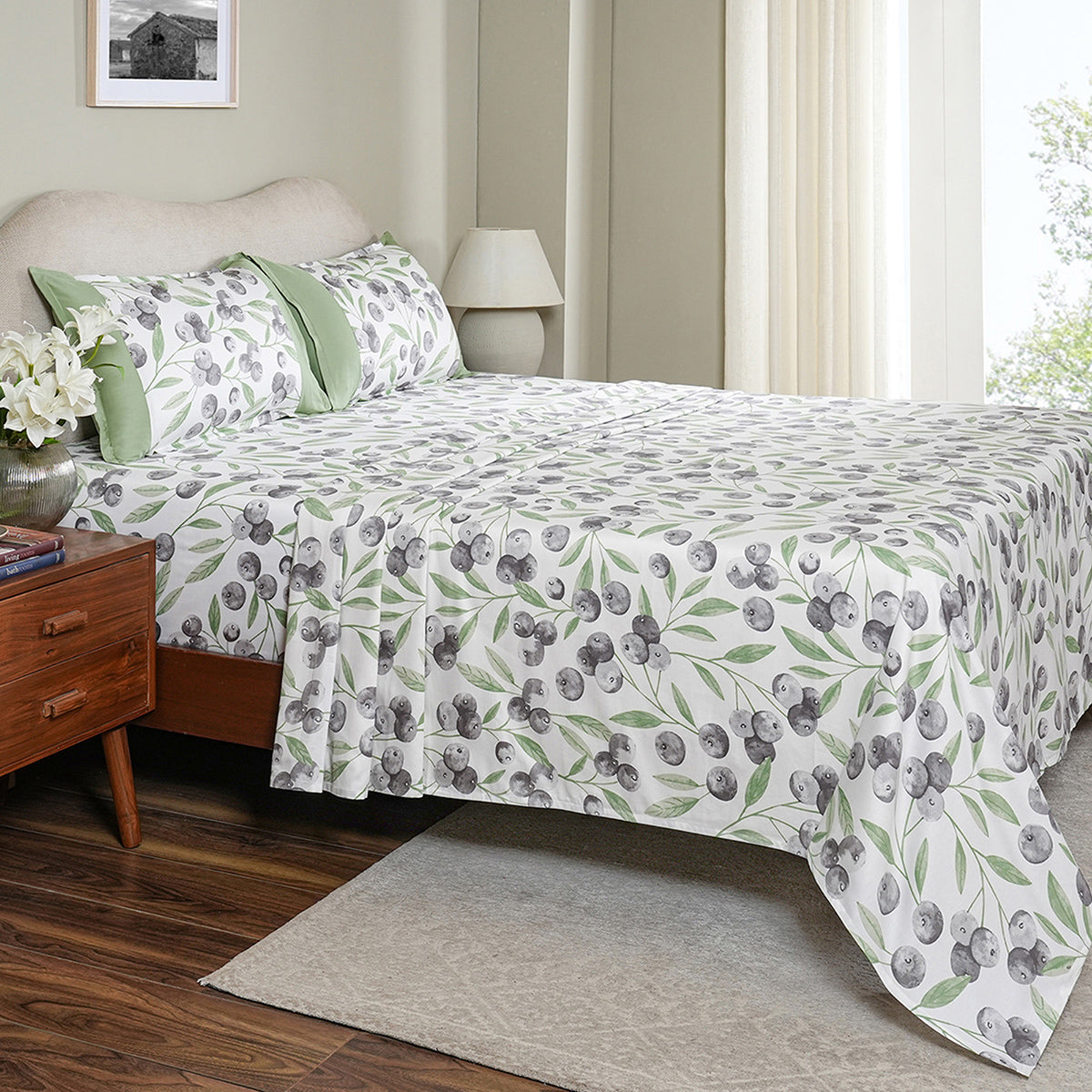Bed Bath Set 6 Pcs Ideal For Gifting Myrtille Green