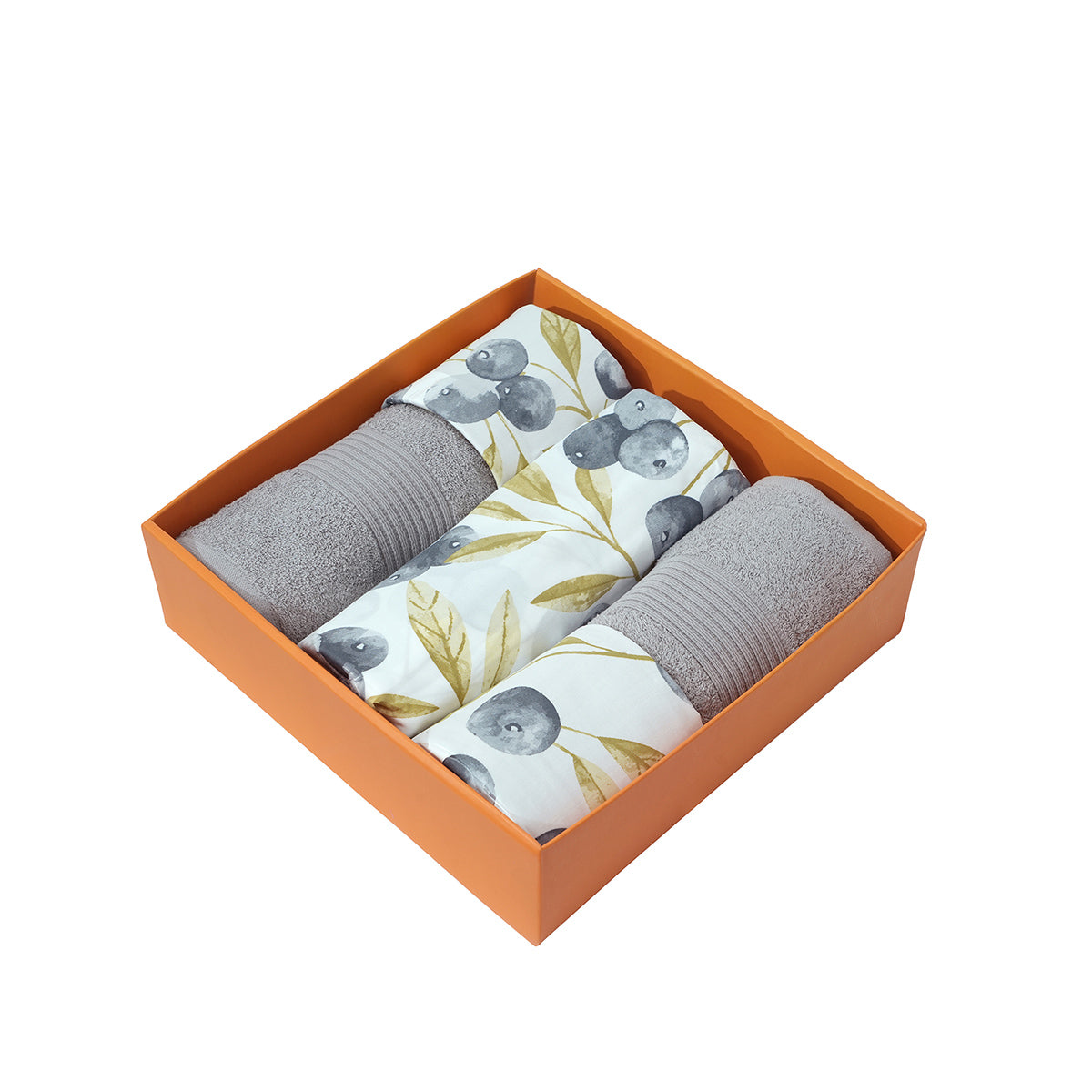 Bed Bath Set 6 Pcs Ideal For Gifting Myrtille Mustard