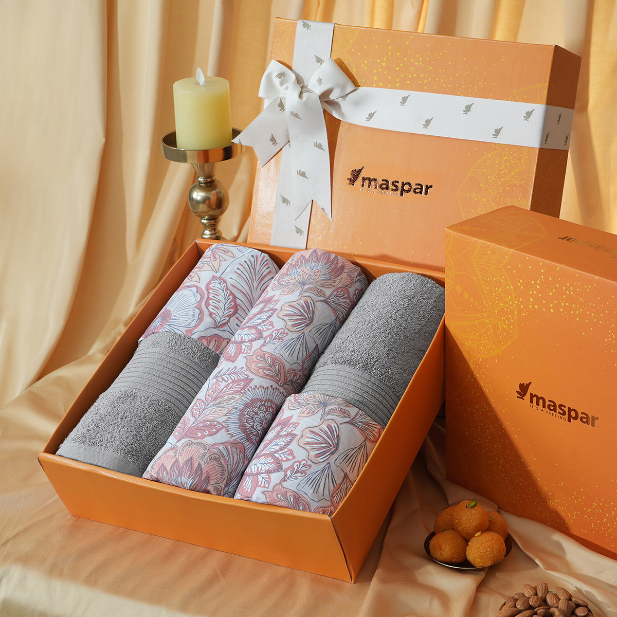 Bed Bath Set 6 Pcs Ideal For Gifting Petaline Old Rose