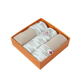 Bed Bath Set 6 Pcs Ideal For Gifting Stefani Red