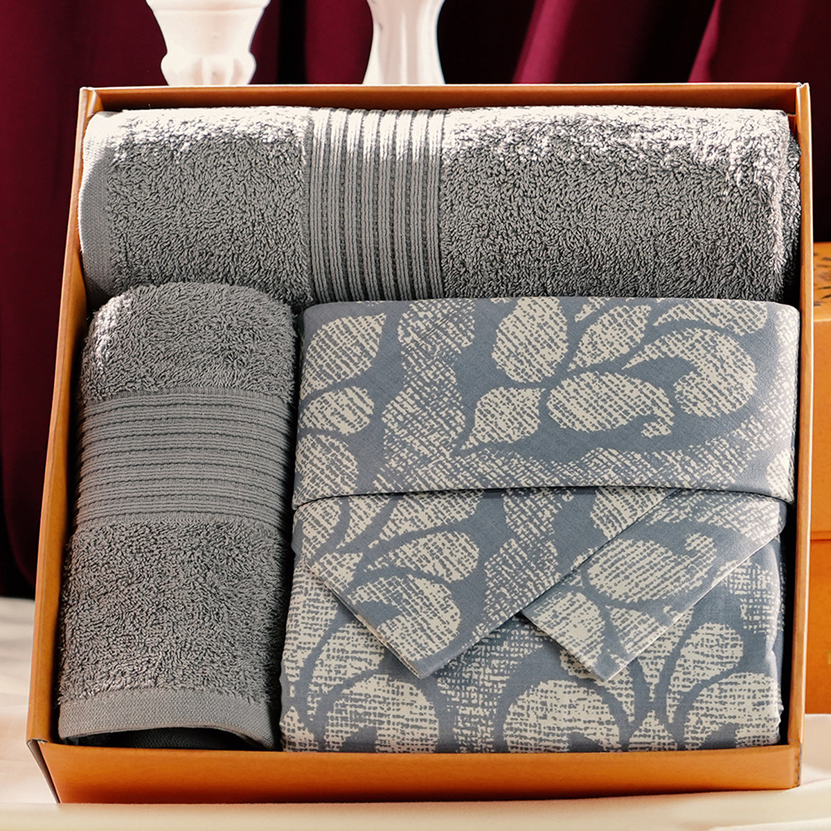 Royal Botanic Diamond Festivity 200 TC Cotton 6PC Bed Bath Set