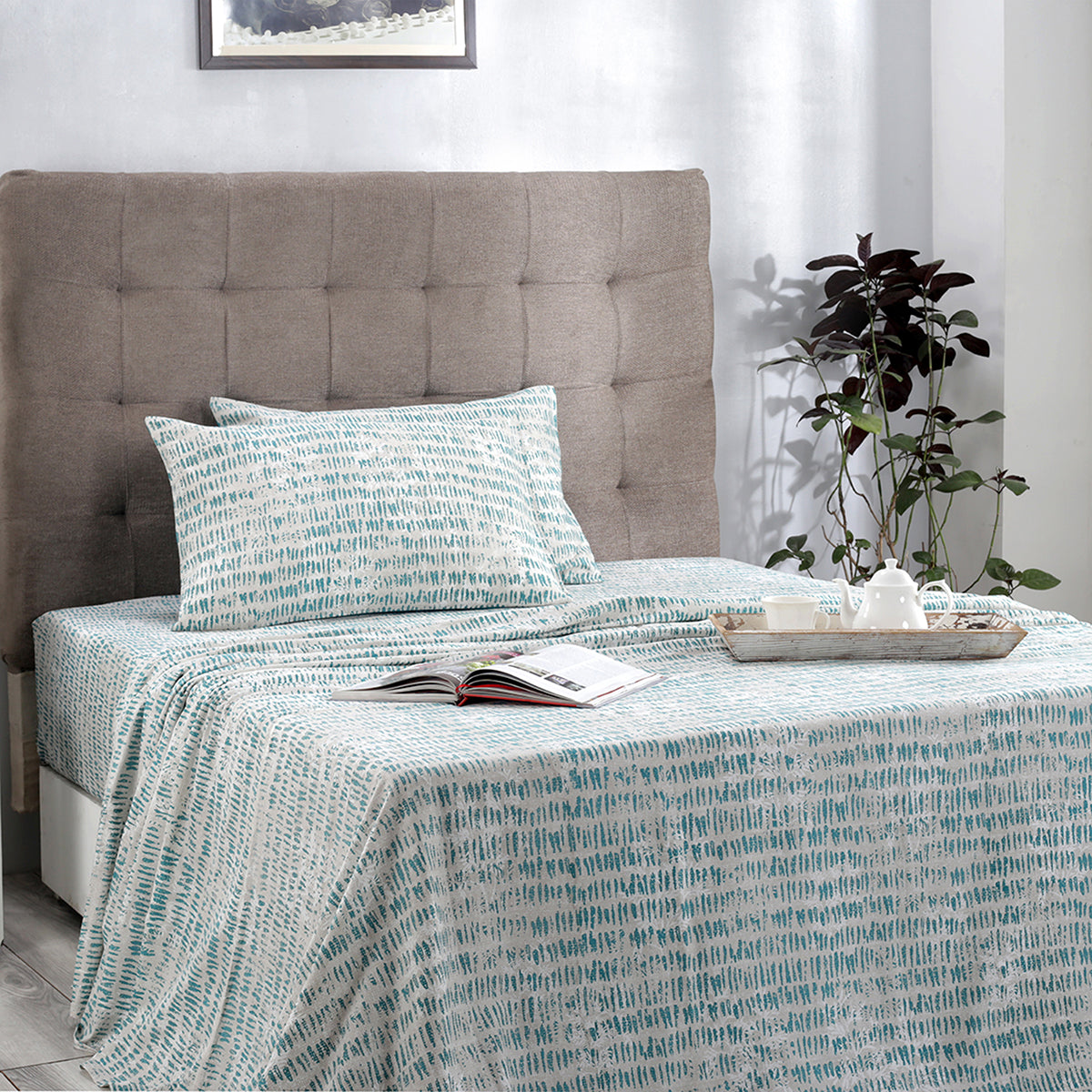 Royal Botanic Rocky Stripe 200TC Cotton 6PC Bed Bath Set