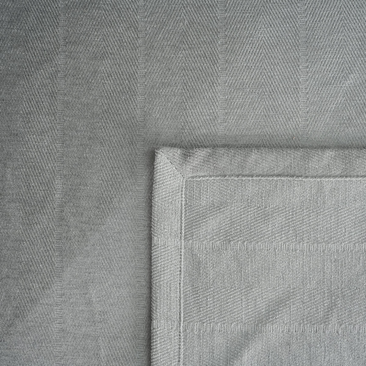 Caroline Woven Herringbone Pattern with Soft Drape Style Grey Bed Cover/Blanket