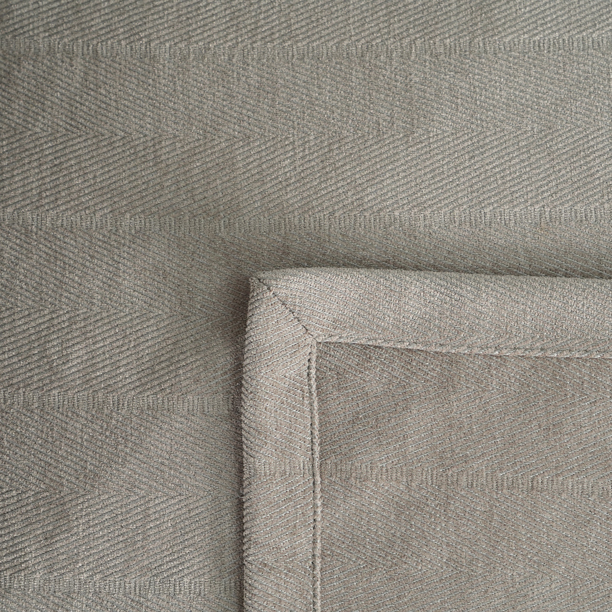 Caroline Woven Herringbone Pattern with Soft Drape Style Neutral Bed Cover/Blanket