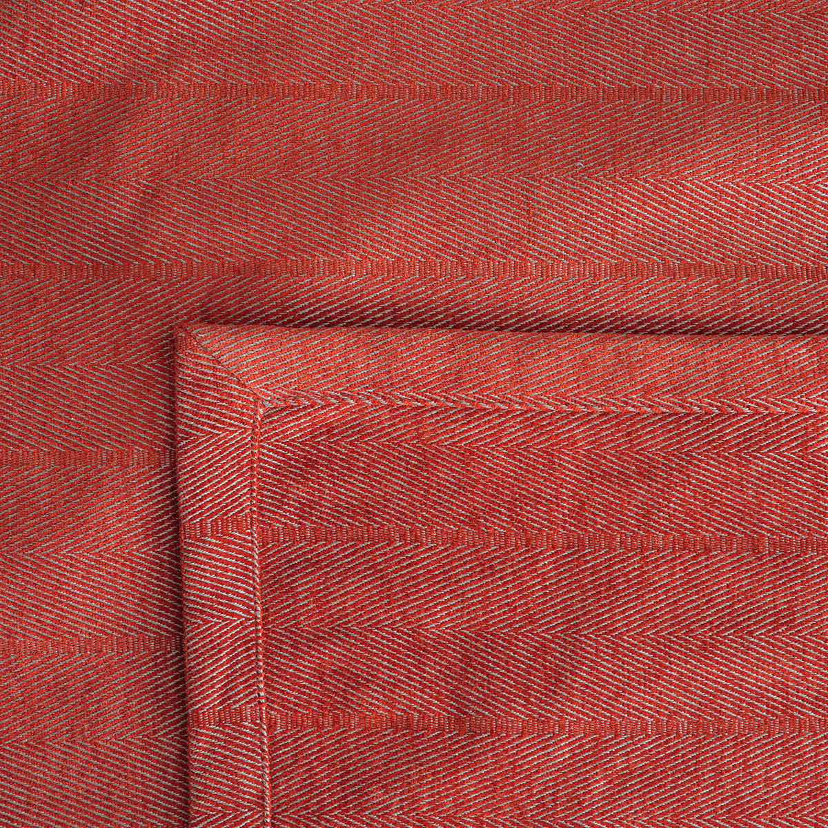 Caroline Woven Herringbone Pattern with Soft Drape Style Red Bed Cover/Blanket