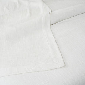 Tranquil Essence Burb Slub Viscose Blend Weaved Off White Bed Cover
