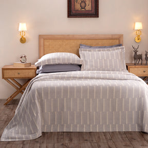 Exotic Heritage Ruler Dot Grey Bed Cover