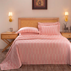 Exotic Heritage Ruler Dot Peach Bed Cover