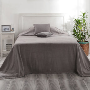 Jessica 100% Cotton Solid Woven Super Soft Wild Dove Bed Cover/Blanket