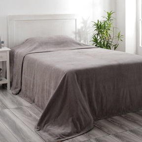 Jessica 100% Cotton Solid Woven Super Soft Wild Dove Bed Cover/Blanket