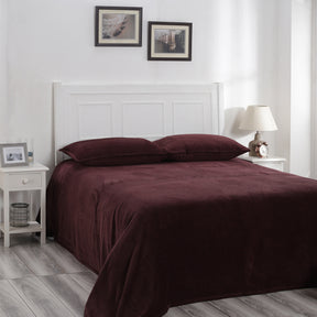 Charlotte Woven Night Wine/ Black Bed Cover/Blanket