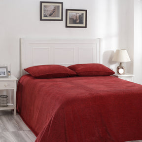 Charlotte Woven Real Red/Black Bed Cover/Blanket