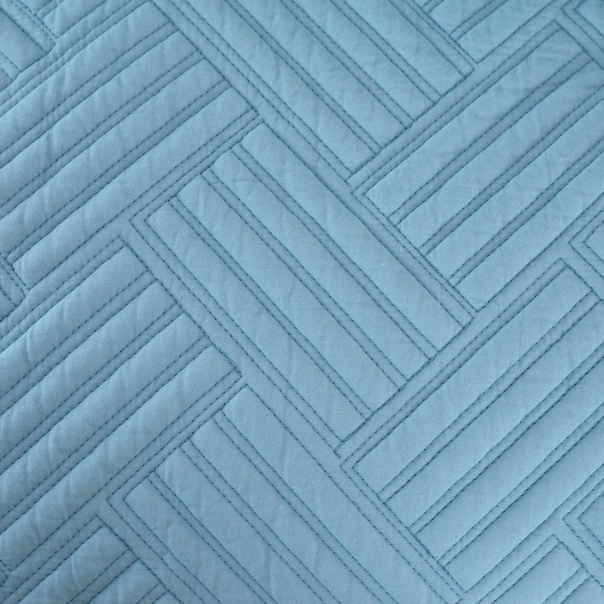 8PC Quilt/Quilted Bed Cover Set Eliott Blue