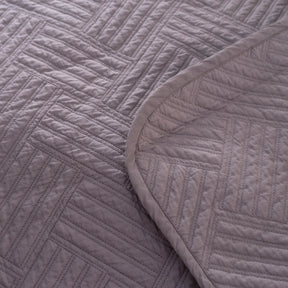 Eliott Grey 8PC Quilt/Quilted Bed Cover Set